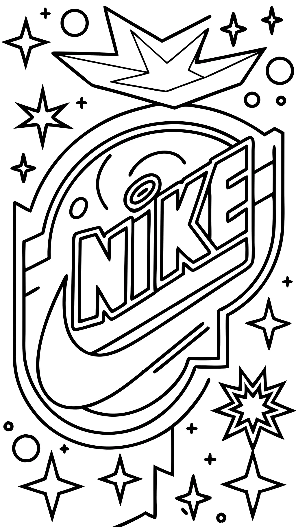 nike logo coloring pages